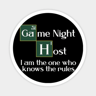 Funny Family Board Night  Game Host Magnet